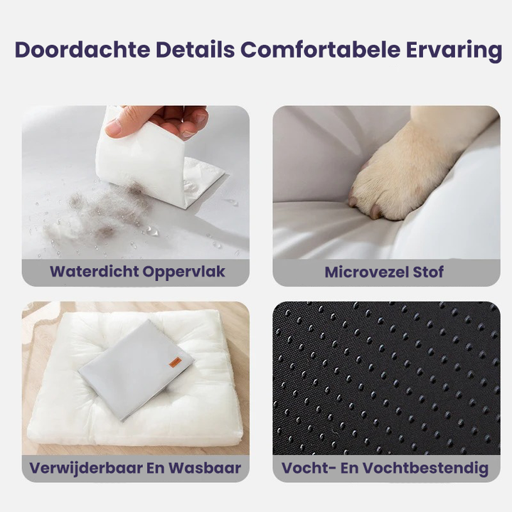 Comfortabel waterdicht hondenbed FlexiRest, ideaal voor senioren en honden met gewrichtsproblemen.