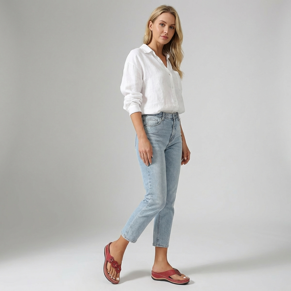 Orthopedische dames sandalen: comfortabele zomer schoenen met voetondersteuning en verstelbare bandjes.