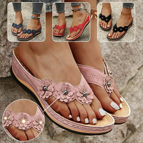 Veelzijdige dames sandalen Melina; orthopedisch, stijlvol en met bloem, geschikt voor elke zomeroutfit.