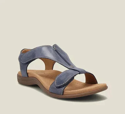 Comfortabele platte dames sandalen met orthopedische voetverzorging en open design, voor dagelijks gebruik.
