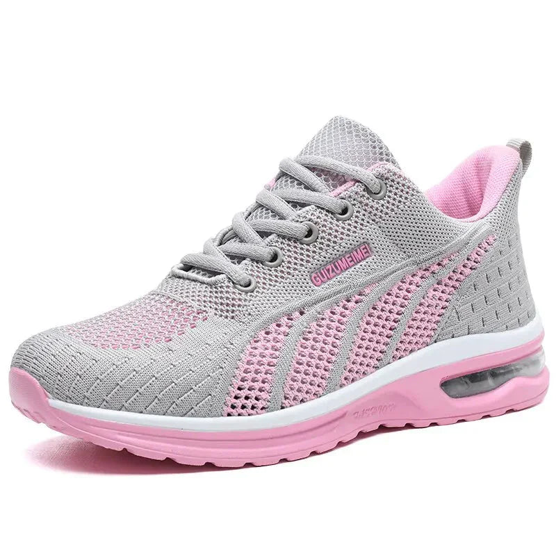 Ademende orthopedische sneakers Elena met schokabsorptie voor dames; ideaal voor fitness & lopen.