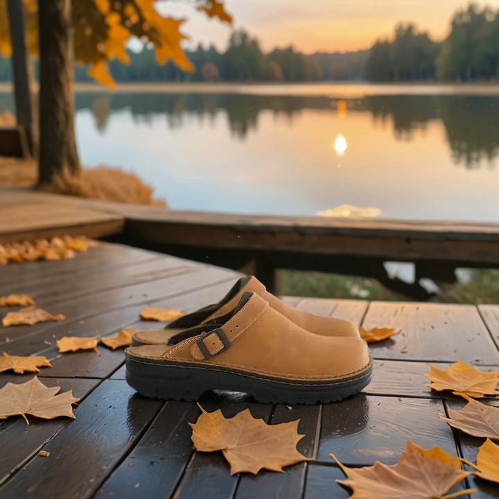 Orthopedische damespantoffels met ergonomische voetboogondersteuning voor ultiem comfort en voetwelzijn.