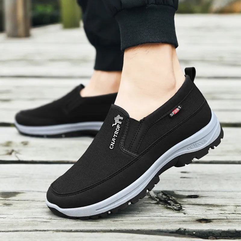Orthopedische heren wandelschoenen Nolan, grijs/zwart, bieden optimaal comfort en ondersteuning voor dagelijks gebruik.