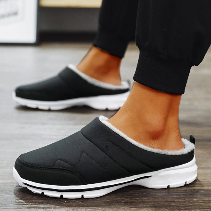 "Orthopedische herenpantoffels met warme voering en stevige antislipzool, perfect voor herfst en winter."
