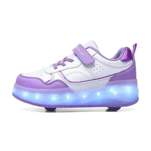 Speelse LED skateschoenen voor jongens en meisjes, orthopedisch ontworpen voor comfort en urenlang plezier.