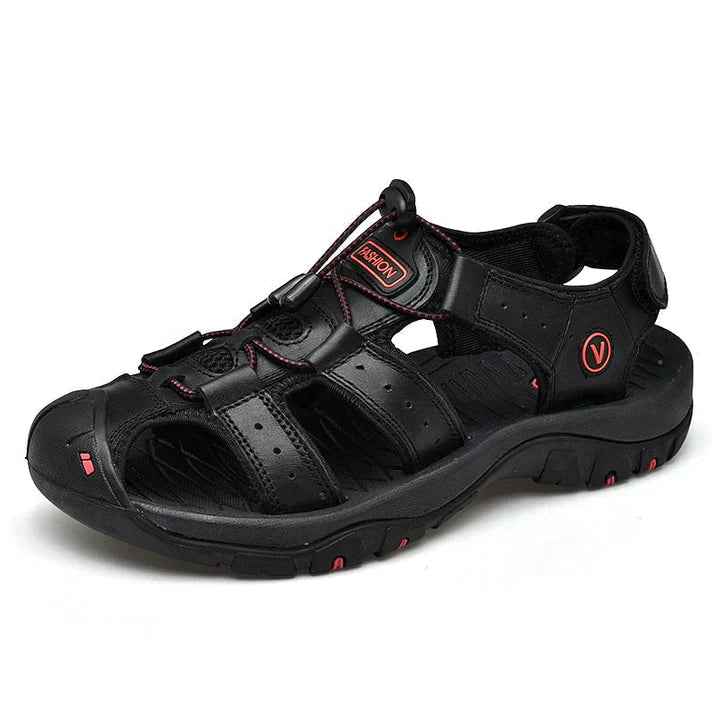 Heren orthopedische sandalen Victor met hielspoor ondersteuning voor pijnvrije stappen. Comfortabel voor dagelijks gebruik.