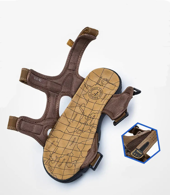 Hudson Orthopedische Sandalen voor heren, met verstelbare bandjes voor comfort en ondersteuning.