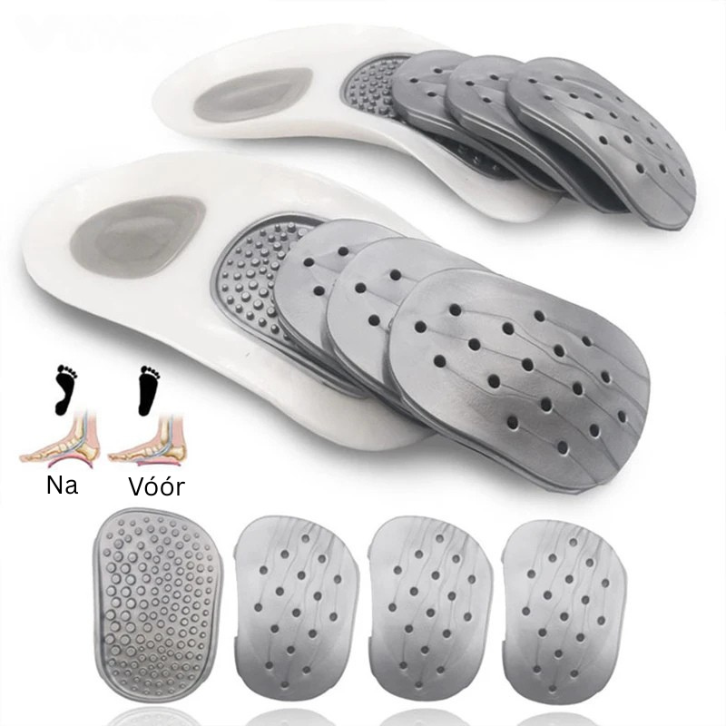 Stevige voetboogondersteuning met deze inlegzolen, speciaal voor platvoeten en vermindering van voetpijn.