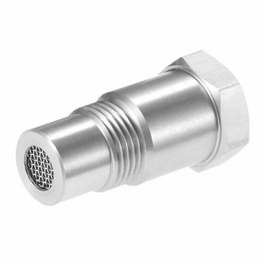 Duurzame RVS O2 sensor adapter M18x1.5; voorkomt valse meldingen van het motorstoringslampje.