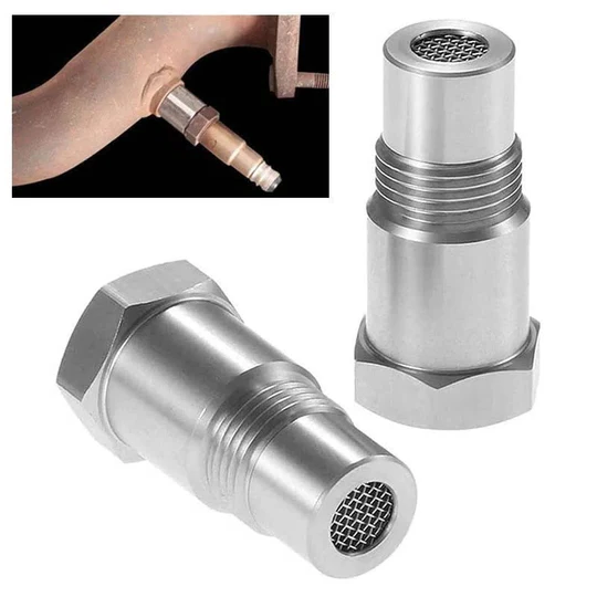 RVS O2 sensor adapter M18x1.5 voor auto-uitlaat, verhelpt motorstoringslampje (CEL fix).