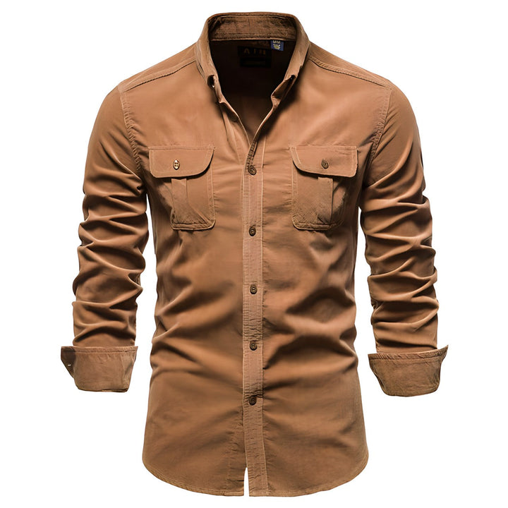 Comfortabel heren overhemd met lange mouw, perfect voor vrije tijd of smart-casual look. Veelzijdig en modern.