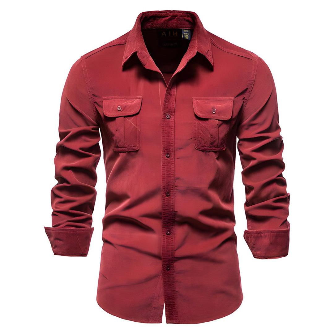 Modern heren casual overhemd met lange mouwen, biedt optimaal comfort & stijl. Geschikt voor elke man.