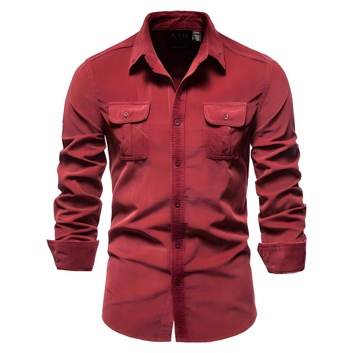 Modern heren casual overhemd met lange mouwen, biedt optimaal comfort & stijl. Geschikt voor elke man.