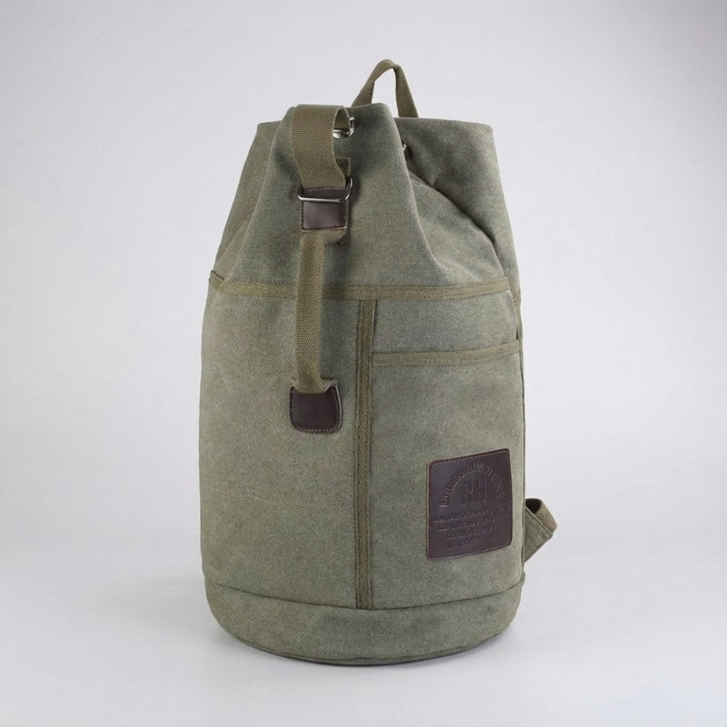 Achterkant Packhaven rugzak met ergonomische, verstelbare schouderbanden en ademend rugpaneel voor comfort.