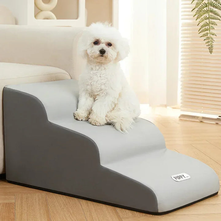 PawStep hondentrap/kattentrap, ideaal voor senioren of kleine huisdieren om comfortabel op bed/bank te klimmen.