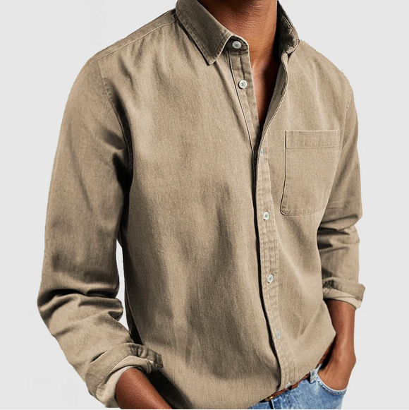 Herenoverhemd in effen kleur, ideaal voor een smart-casual outfit
