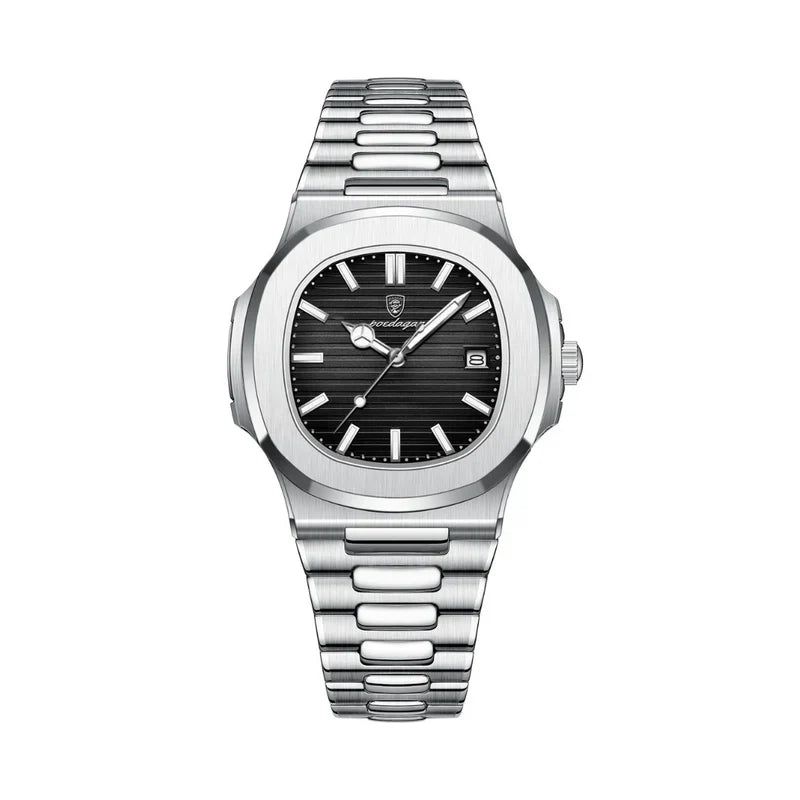 Stijlvol klassiek herenhorloge met waterdichte kast en comfortabele leren band