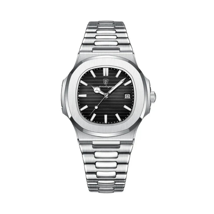 Stijlvol klassiek herenhorloge met waterdichte kast en comfortabele leren band