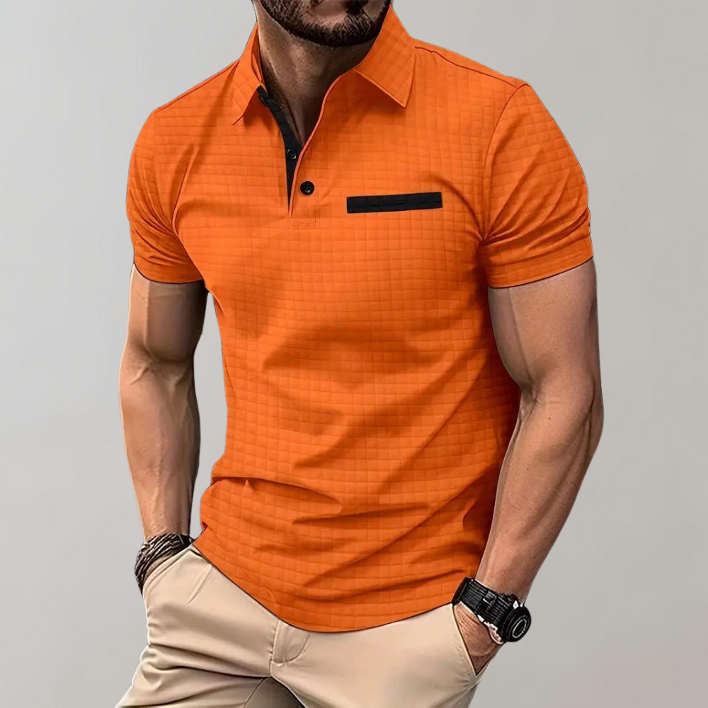 Zomerklaar heren polo shirt met knoopjes