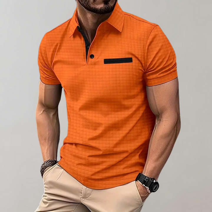 Zomerklaar heren polo shirt met knoopjes