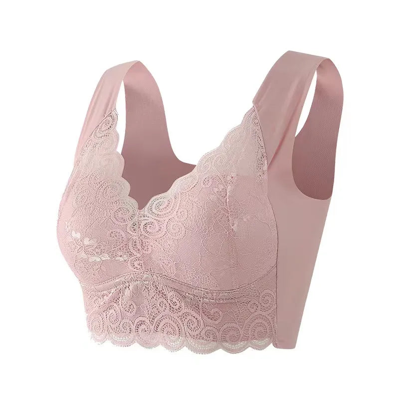 Comfortabele beugelloze plus size bh voor dames, naadloos en ideaal voor grote maten.