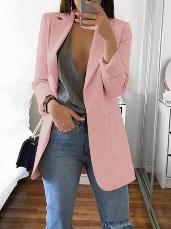 Legergroene Slim-Fit Blazer Katie, voor een stoere maar toch chique uitstraling.