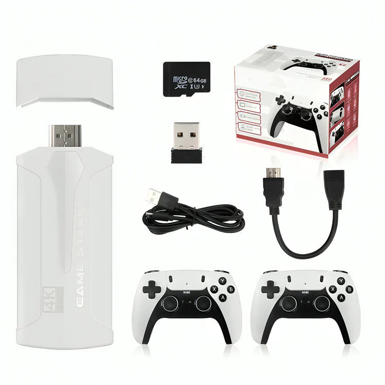 Draadloze controllers voor de Pixento retro gameconsole, perfect voor multiplayer gaming en urenlang nostalgisch videospellenplezier.