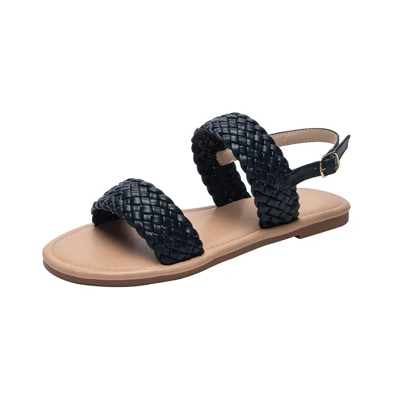 Trendy Elina damessandalen, plat en perfect voor de zomer. Casual schoenen met een praktische antislipzool.