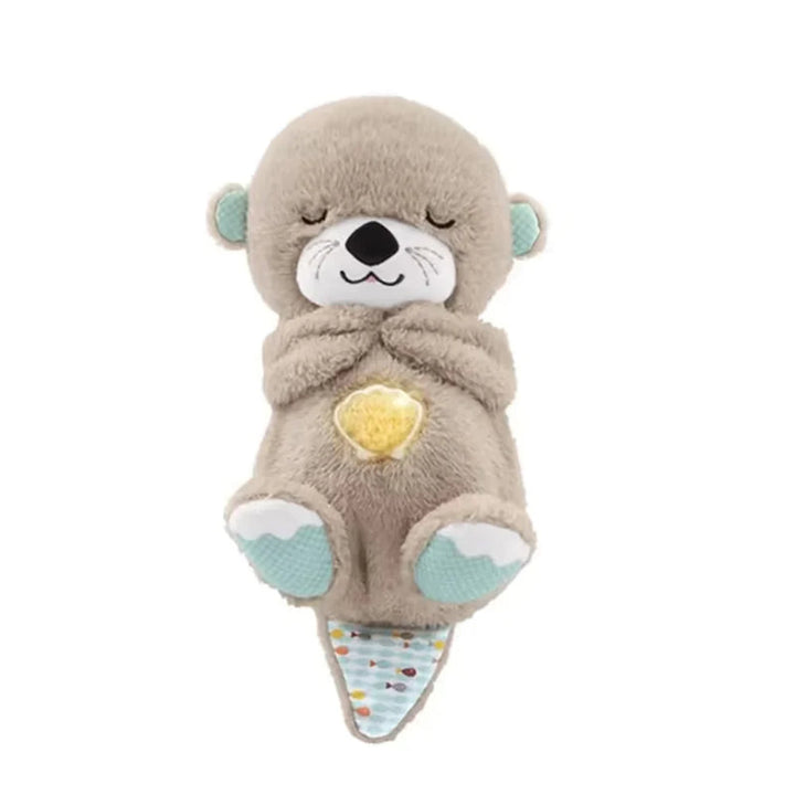 Pluche knuffel met ademhalingsfunctie en warm nachtlicht, creëert een rustgevende sfeer in de kinderkamer.