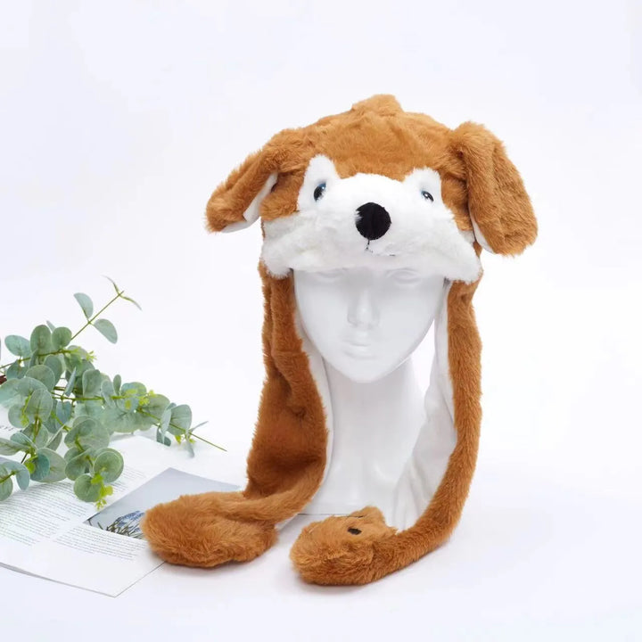Schattige konijnenmuts met oortjes die bewegen. Leuk cadeau voor kids & tieners.