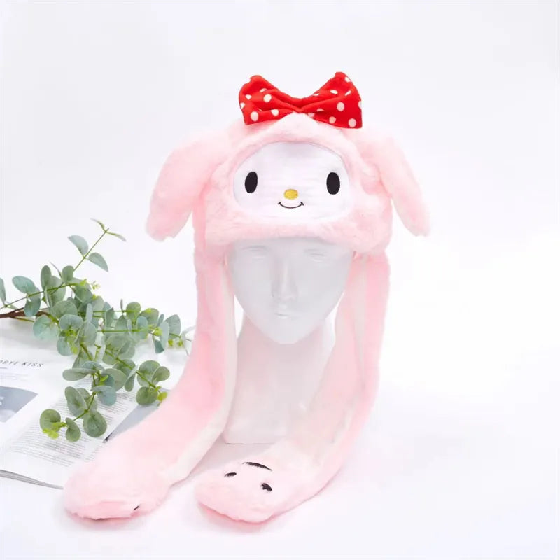 Warme en grappige pluche kattenmuts met bewegende oren. Perfect voor winterplezier.