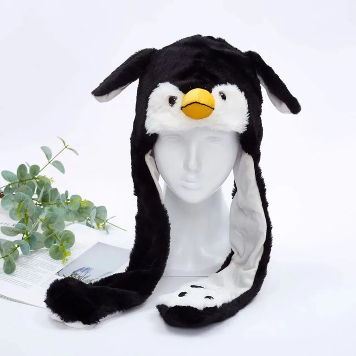 Heerlijk zachte muts met bewegende dierenoren. Perfect voor een warme winter.