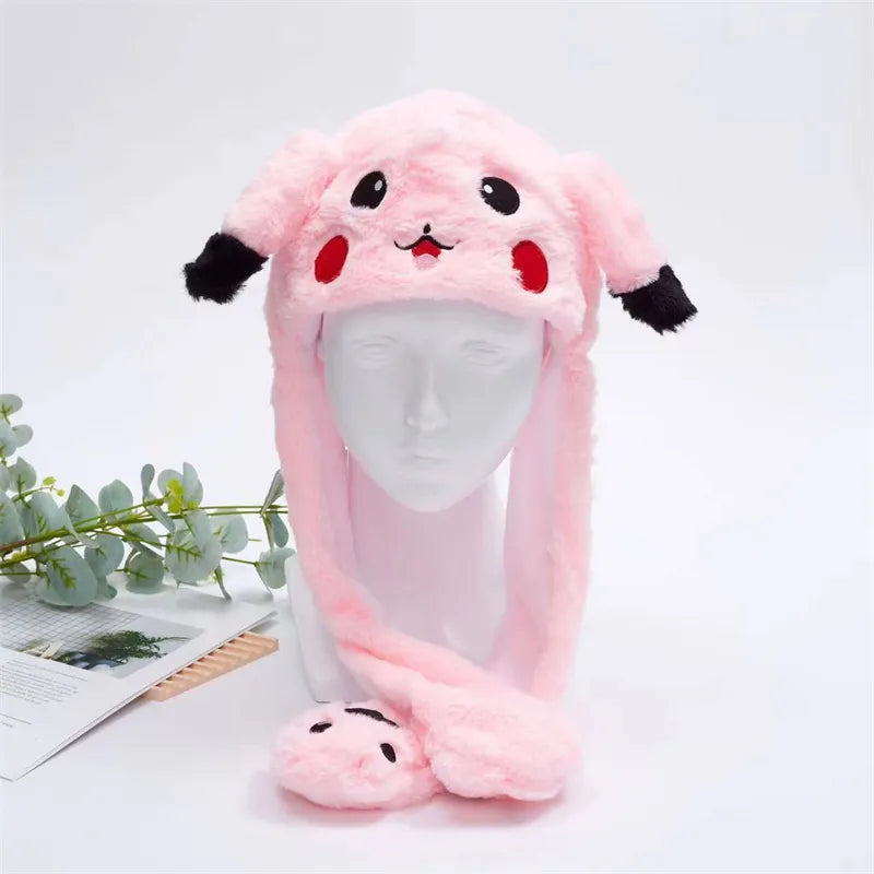 Comfortabele pluche kattenmuts met beweegbare oren. Voor dagelijks plezier & carnaval.