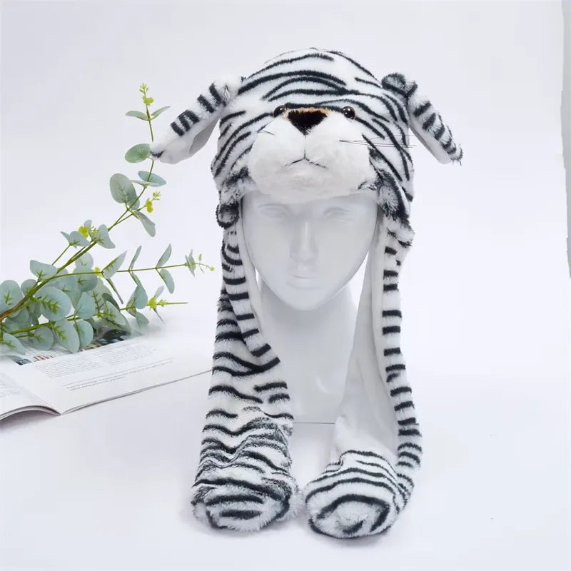 Cosplay accessoire: pluche muts met bewegende oren. Kies je favoriete dier voor je look.