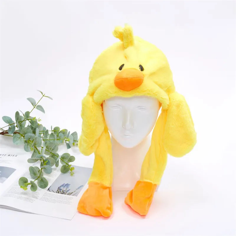 Unisex BunnyBounce konijnenmuts met beweegbare oren. Een grappig en functioneel item.