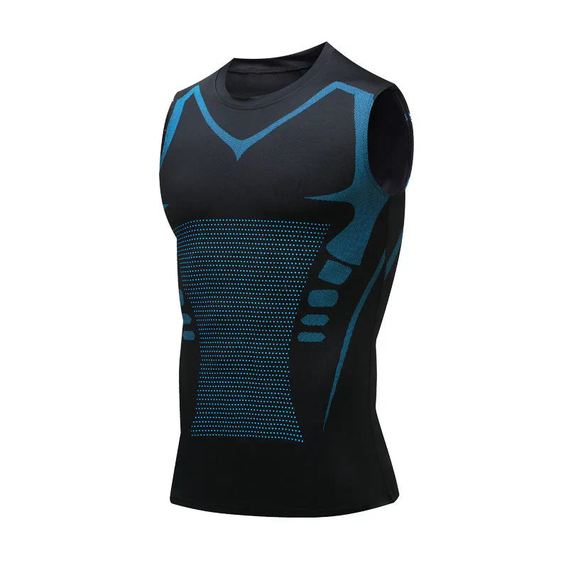 Mannen figuurcorrigerend vest: PowerVest Vita heren shapingvest met houding corrector voor spierversteviging.