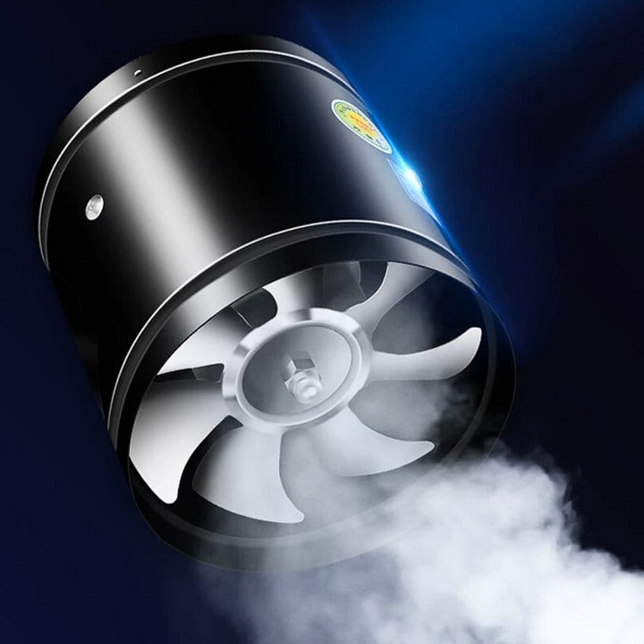 PureFlow afzuigventilator voor efficiënte luchtzuivering in huis, stil en energiezuinig.