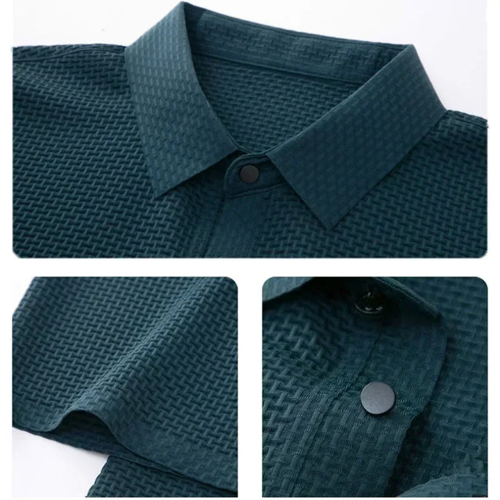 Onderhoudsvriendelijk heren polo shirt met korte mouwen, anti-kreuk, voor een altijd frisse look.
