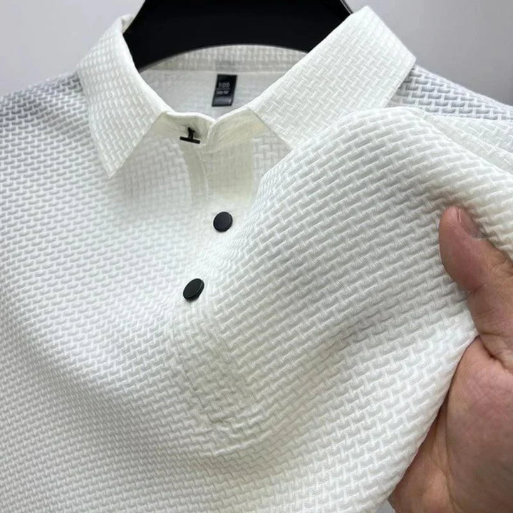 Zomers heren poloshirt met korte mouwen, anti-kreuk en comfortabel, een must-have voor elke man.