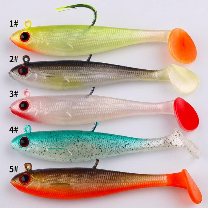 Realistisch swimbait kunstaas met jigkop voor het vissen op baars en snoek in zoetwater. Perfect roofvis lokaas.