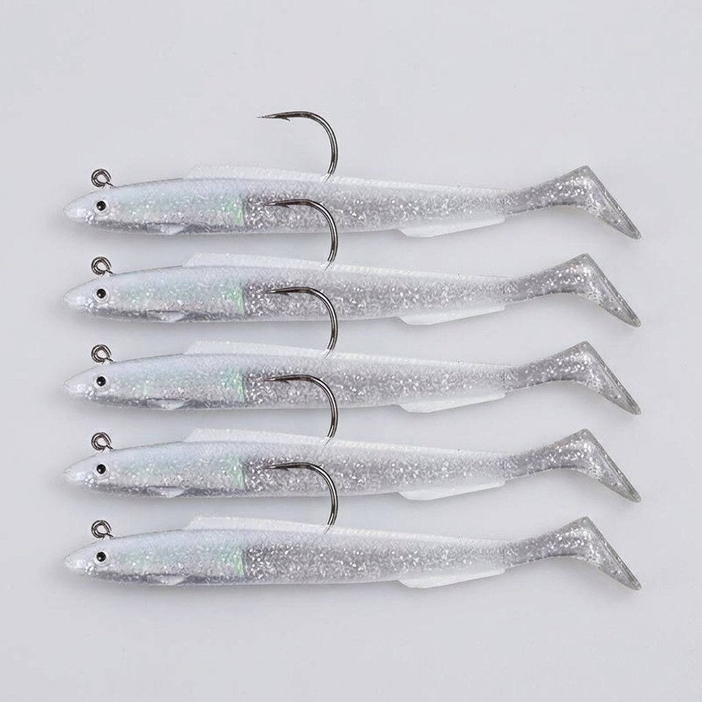 Duurzaam realistisch swimbait kunstaas met scherpe jigkop, geschikt voor baars, snoek en andere roofvissen.