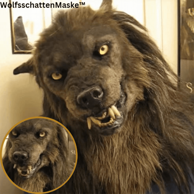 Realistisch weerwolfmasker voor volwassenen van siliconen en bont, perfect voor Halloween en cosplay kostuums.