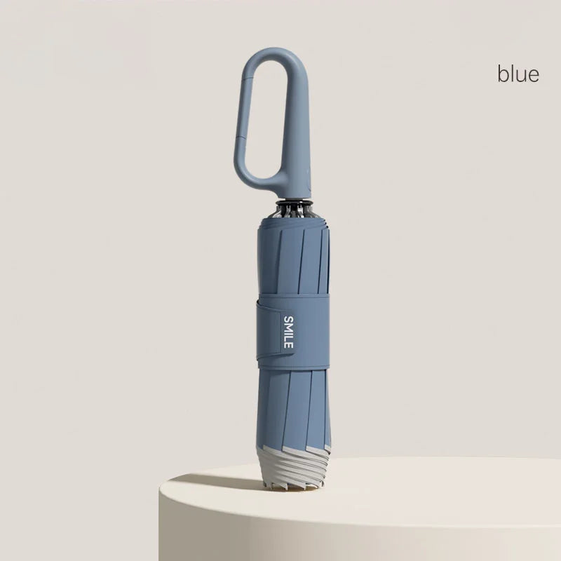 Windbestendige, reflecterende opvouwbare paraplu; essentieel voor veilig outdoor reizen.