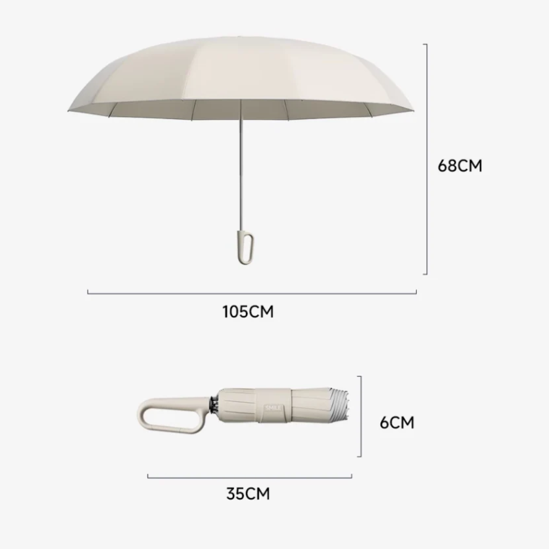 Essentiële weerbestendige accessoire: een windbestendige paraplu met reflectie voor uw optimale veiligheid.