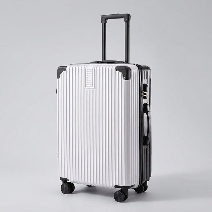 Retro bagage set met duurzame hoekbescherming, ideaal voor stijlvol en zorgeloos reizen, voor diverse vakanties.