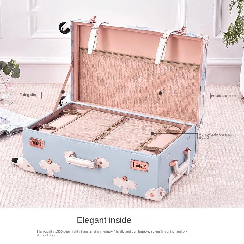 Vintage hardschaal kofferset, ideaal voor vakantie en weekendweg. Duurzame retro bagage set.