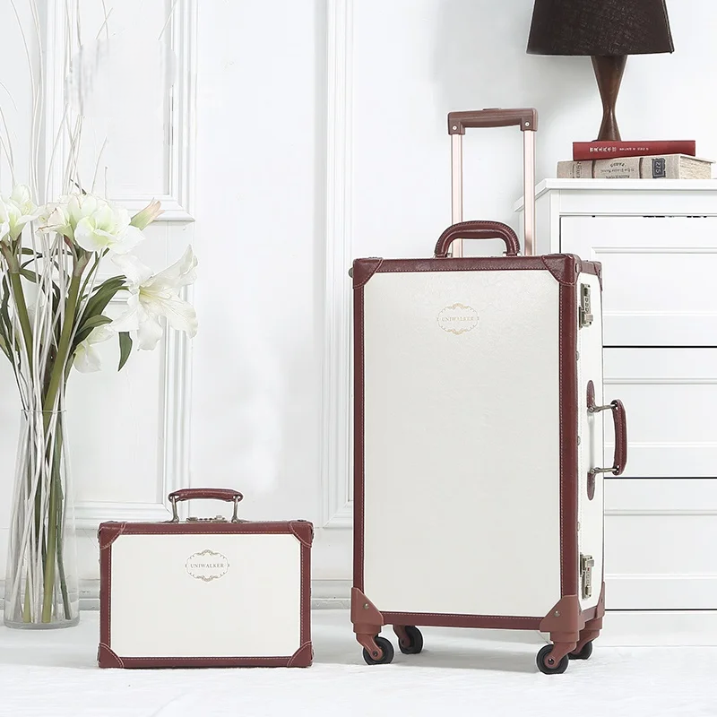 Stijlvolle hardschalen koffer set met retro design. Voor zorgeloos reizen met al je spullen.