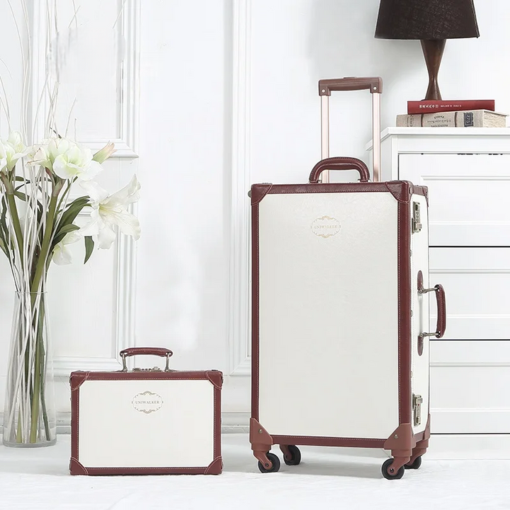 Stijlvolle hardschalen koffer set met retro design. Voor zorgeloos reizen met al je spullen.