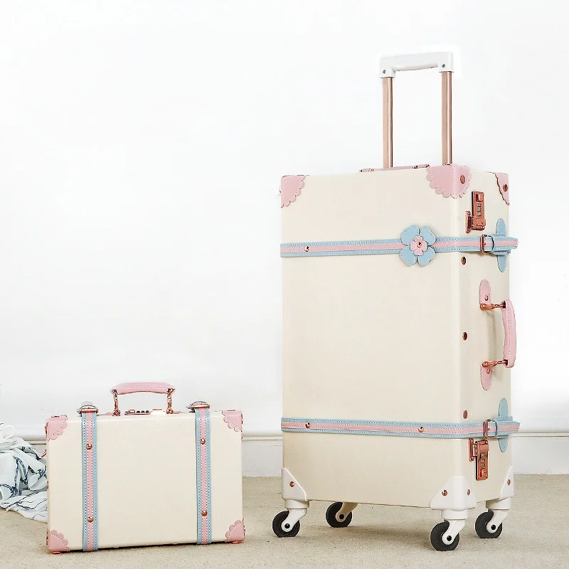 Complete vintage bagageset, hardschaal en duurzaam. De perfecte reiskoffer voor elke bestemming.