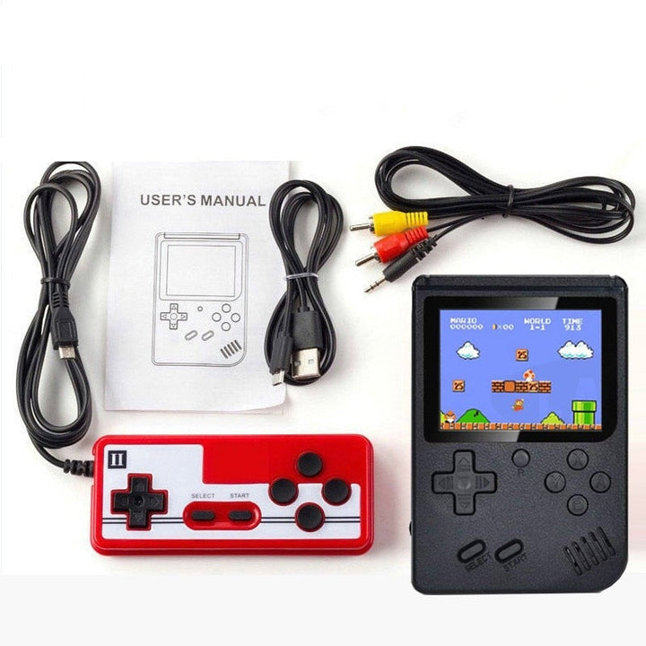 Gamingplezier met 400 retro games op deze draagbare console; entertainment voor jong en oud, altijd en overal.